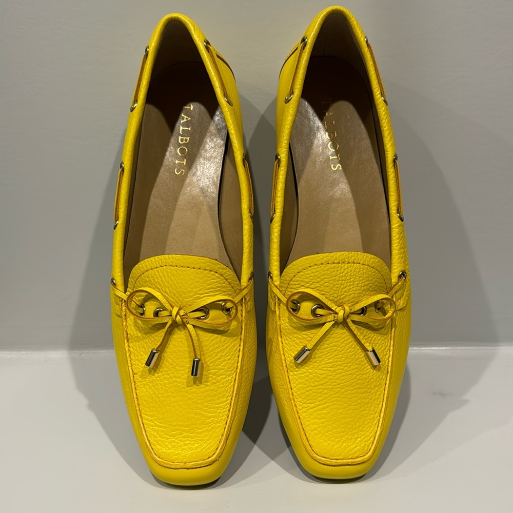 Talbots Size 10 Driving Moc Yellow